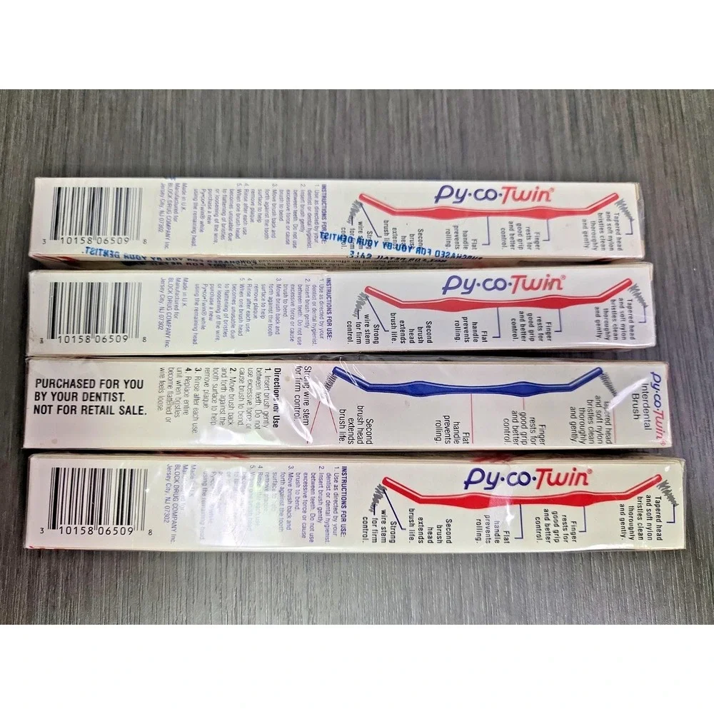Vintage Py Co Twin Professional Interdental Brush NEW SEALED Set Of 4